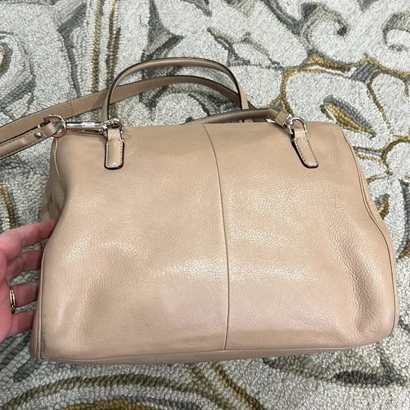 💕 coach beige leather large satchel shoulder bag 💕 - Picture 8 of 16